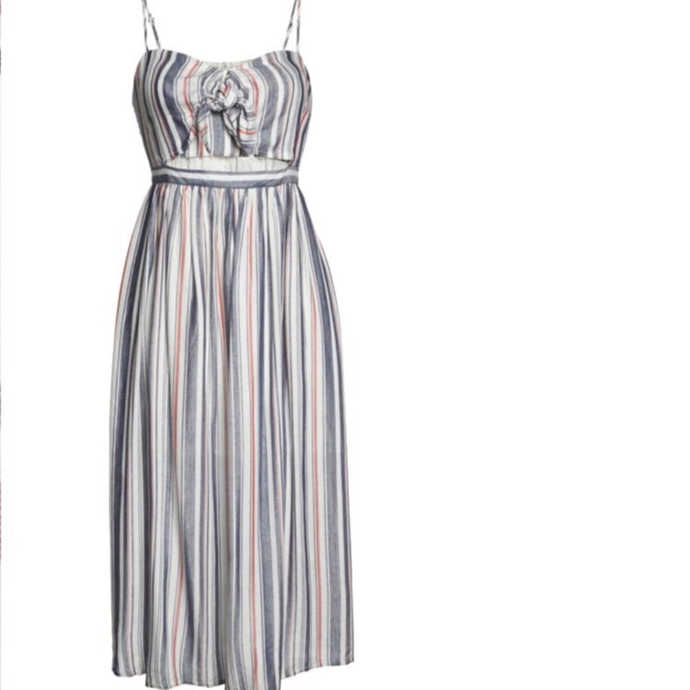 Bardot Front Tie Midi Dress EUC